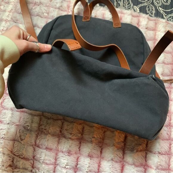 MADEWELL Charleston canvas & leather backpack main image 4